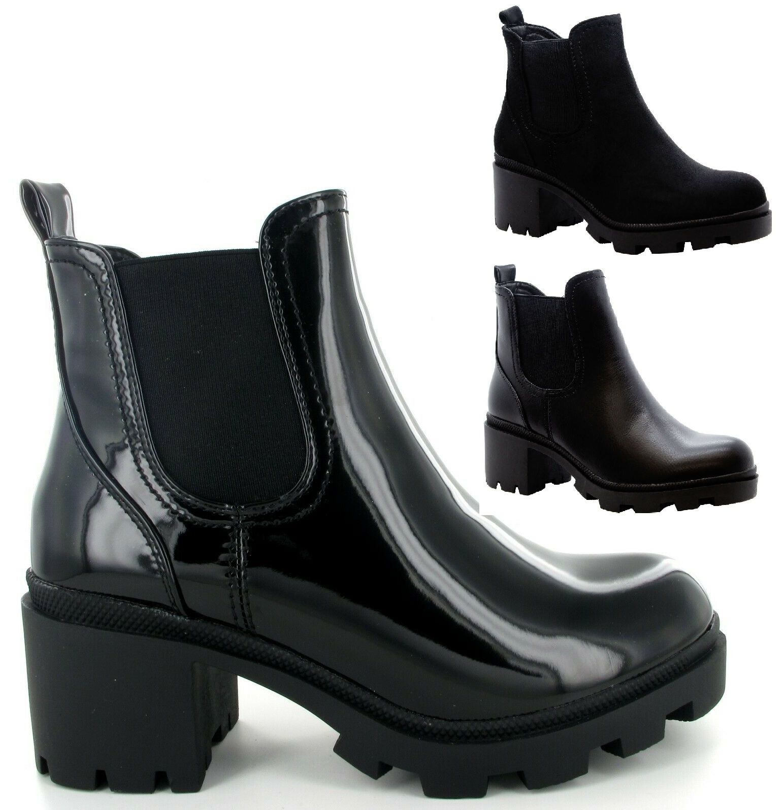 block heel fabric ankle boots
